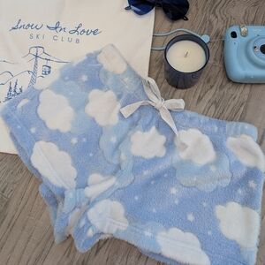 Fuzzy Cloud Pajama Shorts